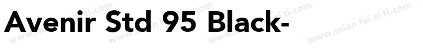 Avenir Std 95 Black字体转换